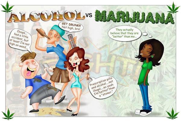 alcohol vs cannabis
