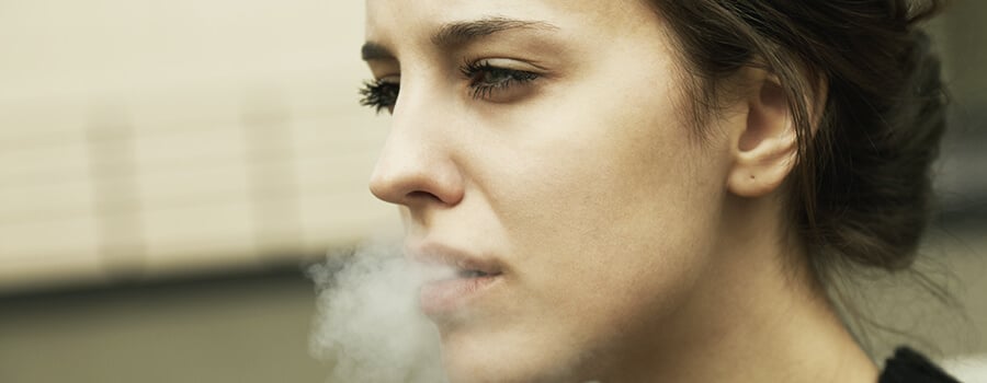 Young Girl Smoking Cannabis