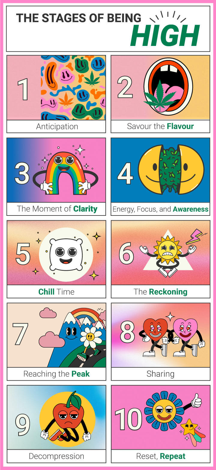 The stages of being high The stages of being high