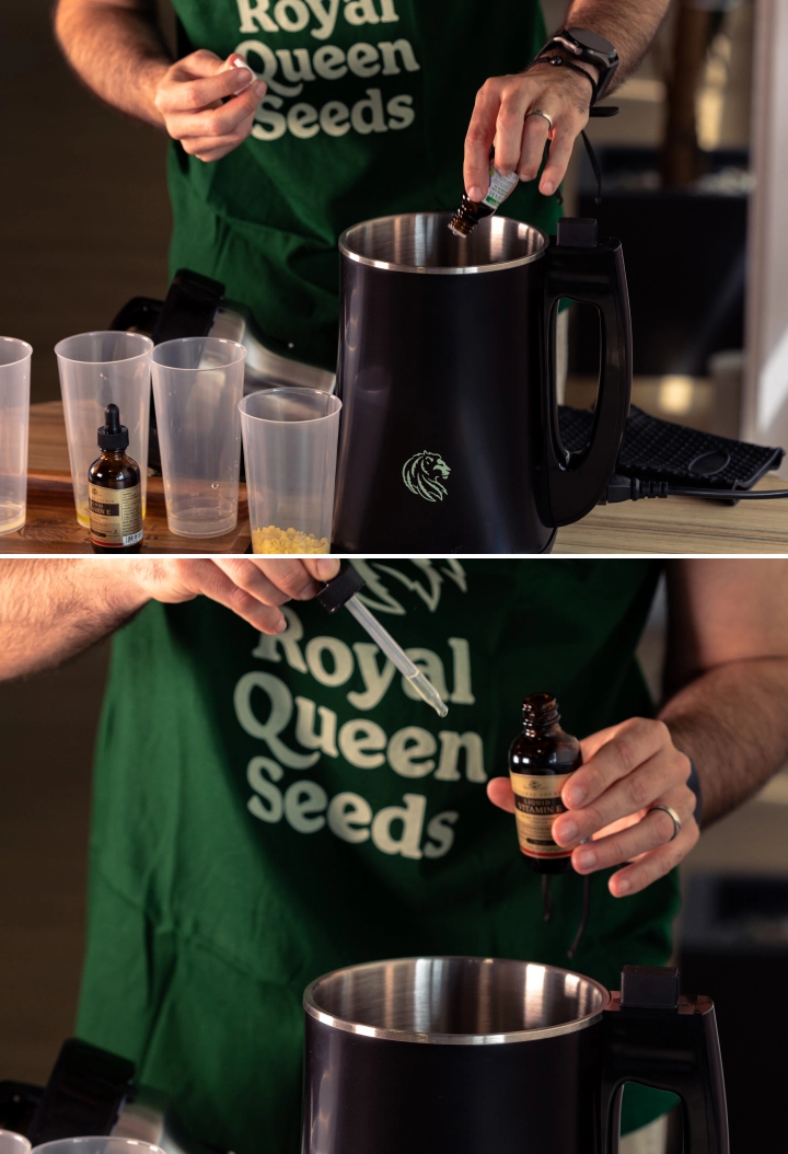 Adding Lavender and Vitamin E to Cannabis Balm Learn how to add lavender and vitamin E to your cannabis balm mixture for a smooth, natural final blend.
