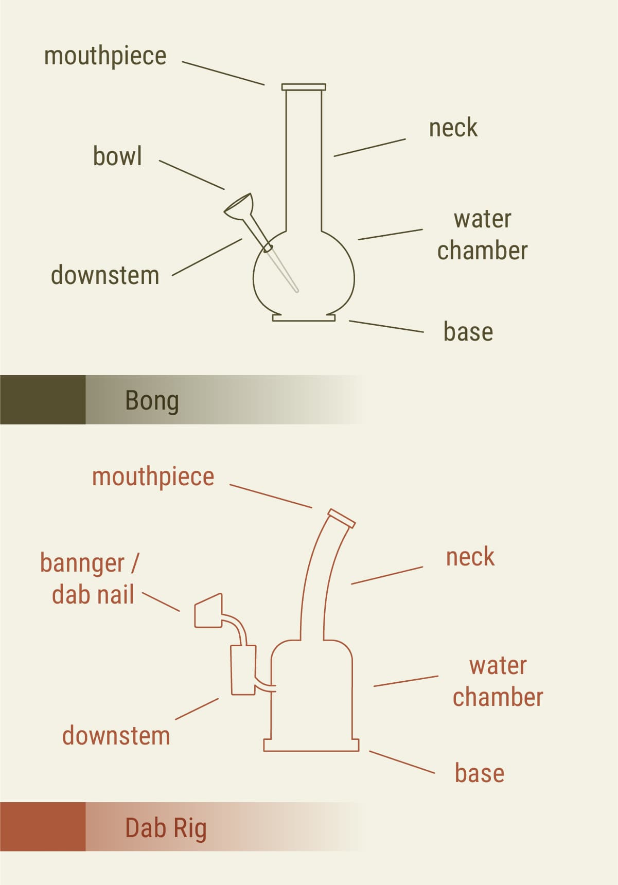 Dab Rig vs Bong: Design Dab Rig vs Bong: Design