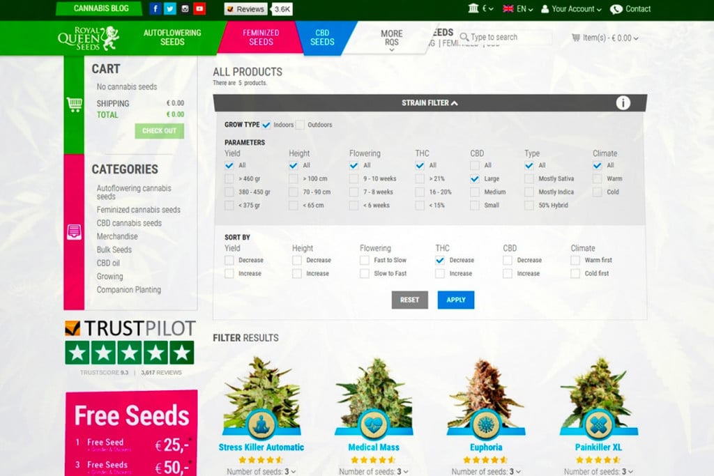 Introducing The Royal Queen Seeds Cannabis Strain Finder!