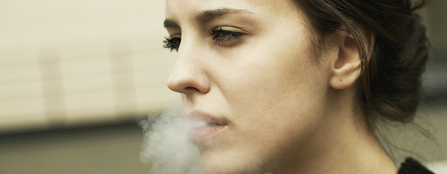 Young Girl Smoking Cannabis