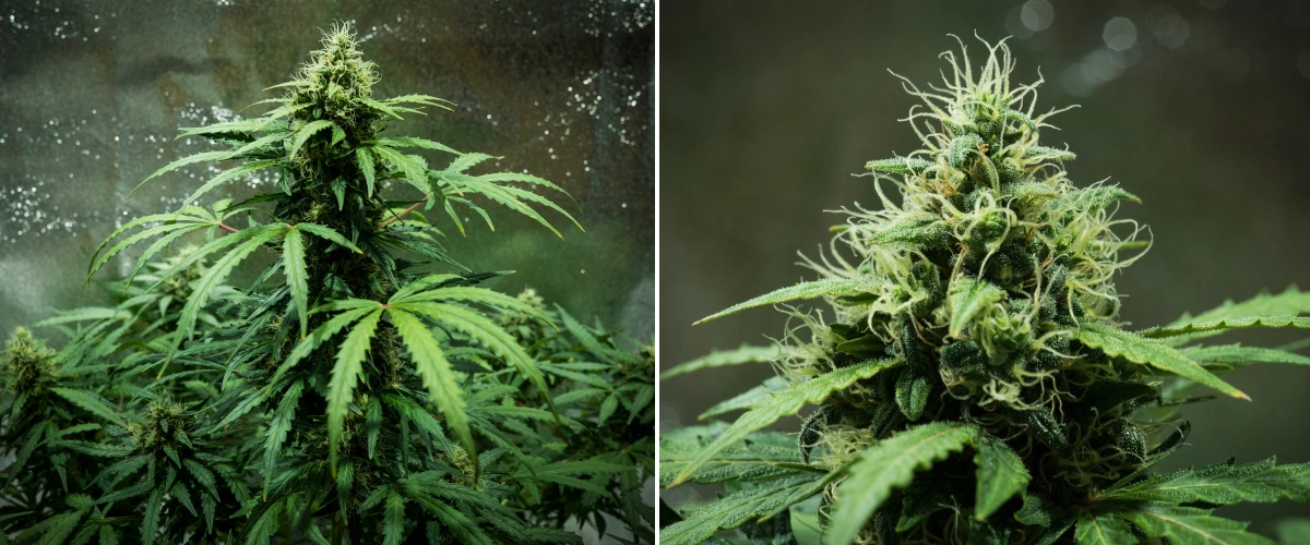 Royal Dwarf Grow Report: Week 7 Dense Buds Royal Dwarf cannabis plant in week 7, showing dense sticky buds, white pistils, resinous flowers, and healthy green foliage.