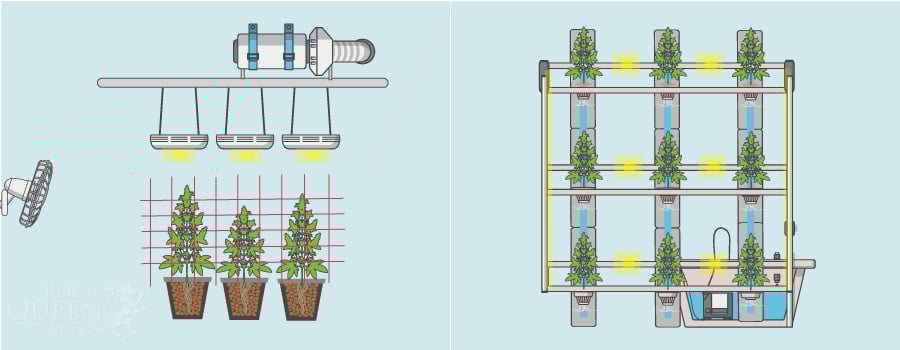Difference between horizontal and vertical farming in Hydroponics System Difference between horizontal and vertical farming in Hydroponics System