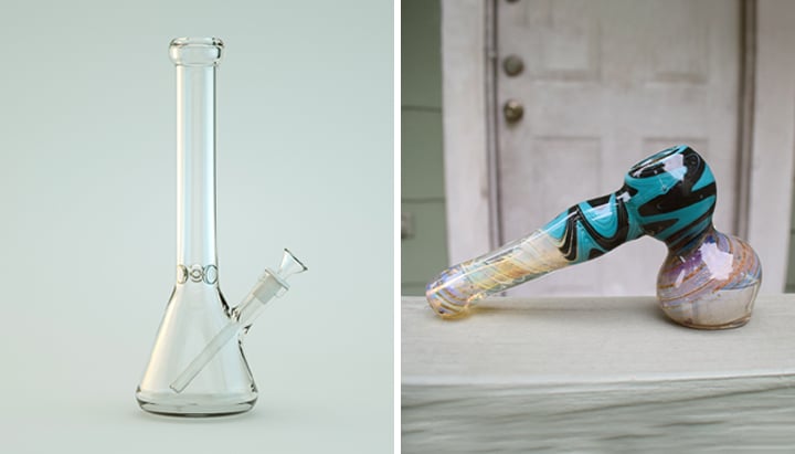 Hand Blown Glass Bubblers, Weed Bubblers