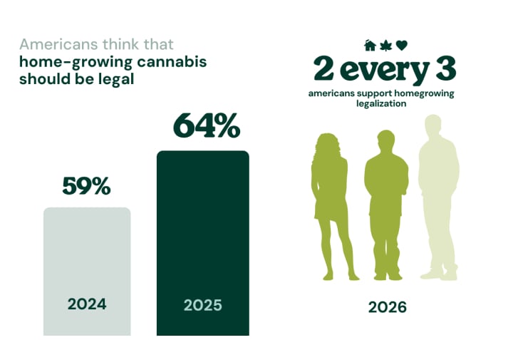 Infographic showing that 76% of cannabis users prefer the high of cannabis over the buzz of alcohol.